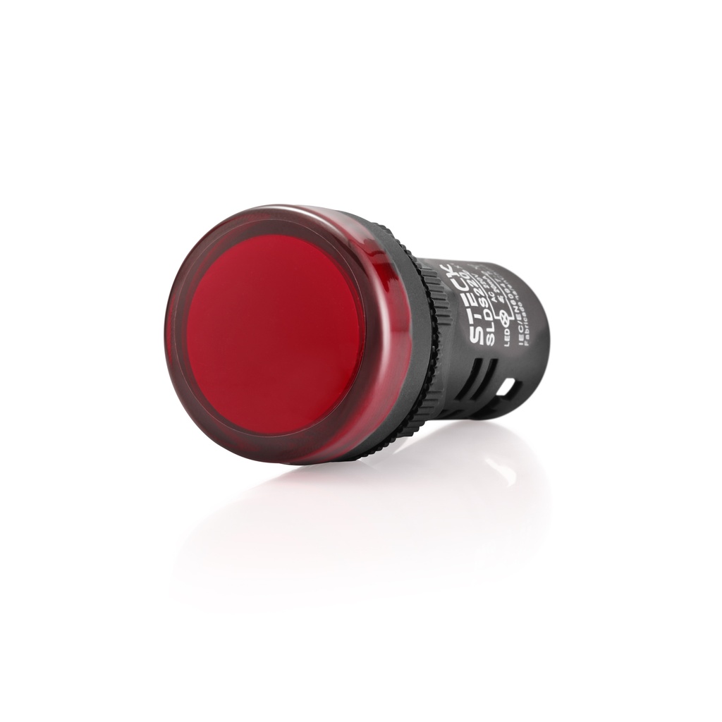 PILOTO LUMINOSO PLASTICO LED MONOBLOQUE ROJO 220VCA 