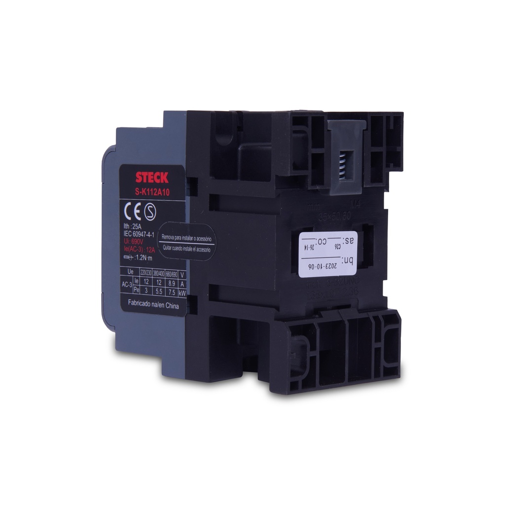 CONTACTOR TRIPOLAR 12A 1NA BOBINA 110VCA