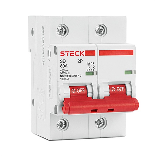 [SDD2C80] INTERRUPTOR TERMOMAGNETICO 2X80A 10KA CURVA C