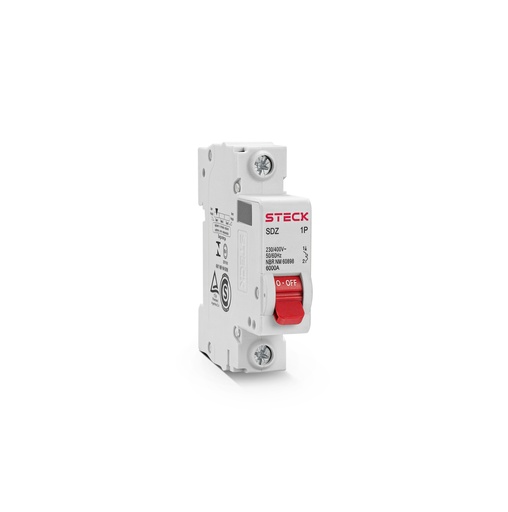[SDZD61C25] INTERRUPTOR TERMOMAGNETICO 1X25A 6KA CURVA C