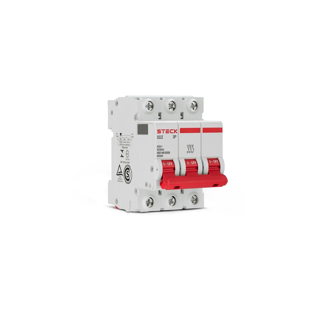 INTERRUPTOR TERMOMAGNETICO 3X10A 6KA CURVA C