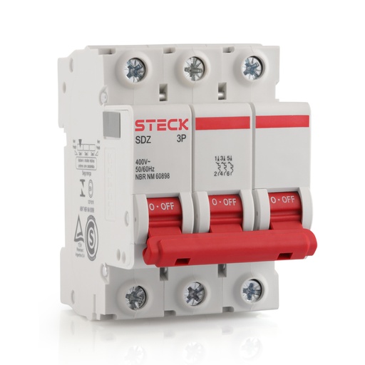[SDZD63C40] INTERRUPTOR TERMOMAGNETICO 3X40A 6KA CURVA C