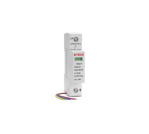 [DPS20275CS] PROTECTOR DE SOBRETENSION DPS 1P CON CARTUCHO 20KA 275VCA CLASE II CON SEÑALIZACION