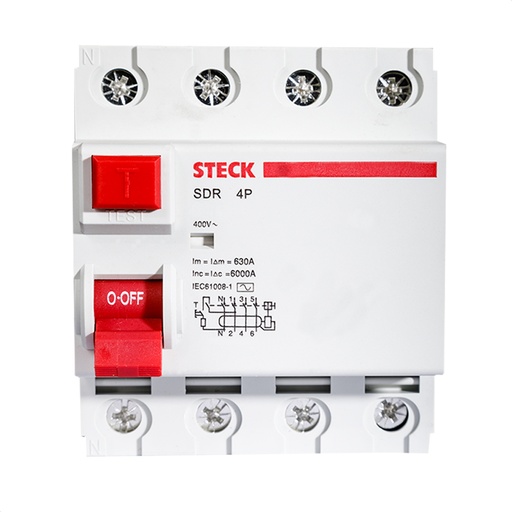[SDR42530] INTERRUPTOR DIFERENCIAL 4X25A 30MA 400VCA TIPO AC