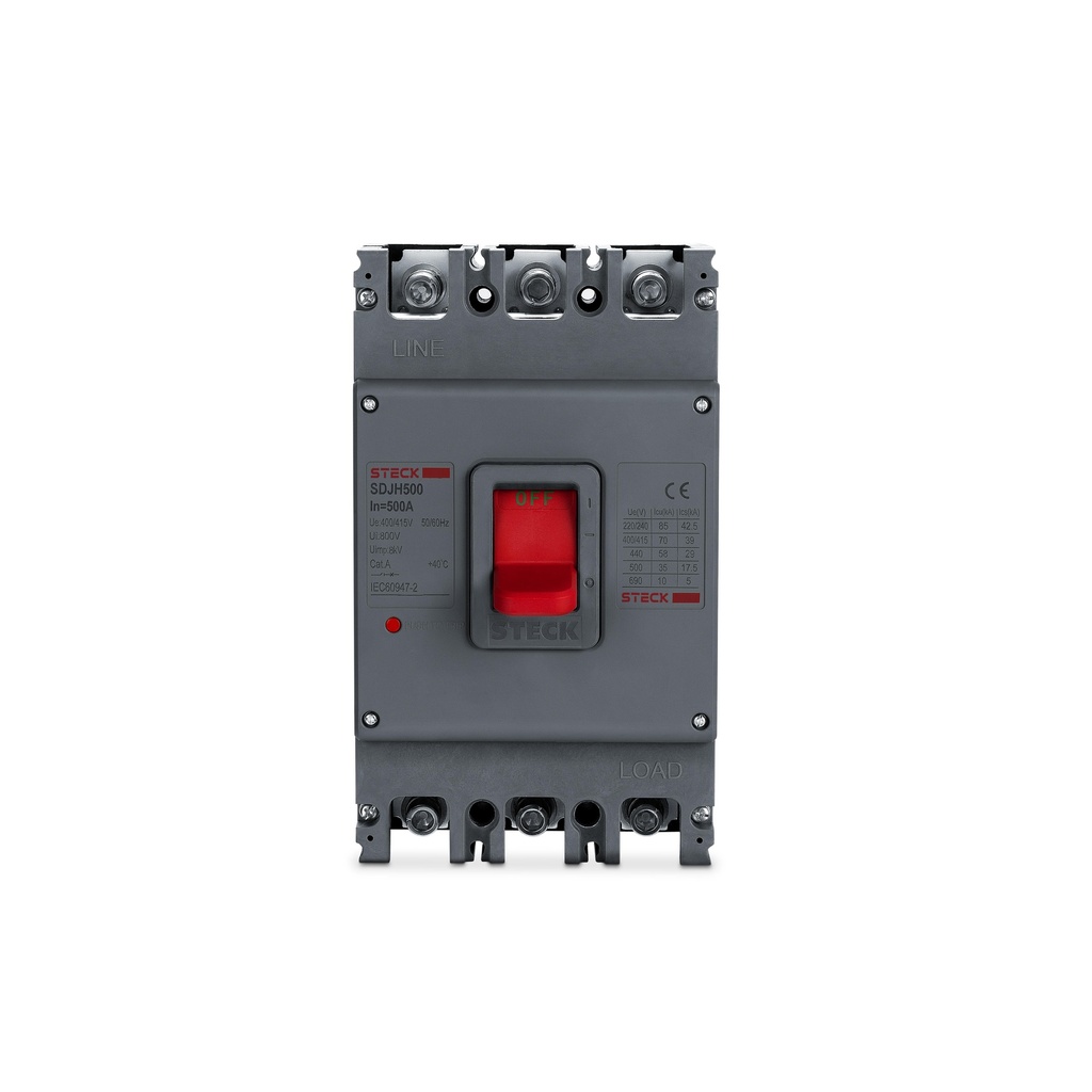 INTERRUPTOR AUTOMATICO CAJA MOLDEADA T630 3X500A 70KA RELE TERMOMAGNETICO FIJO