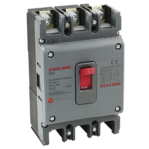 [SDJS125] INTERRUPTOR AUTOMATICO CAJA MOLDEADA T250 3X125A 35KA RELE TERMOMAGNETICO FIJO