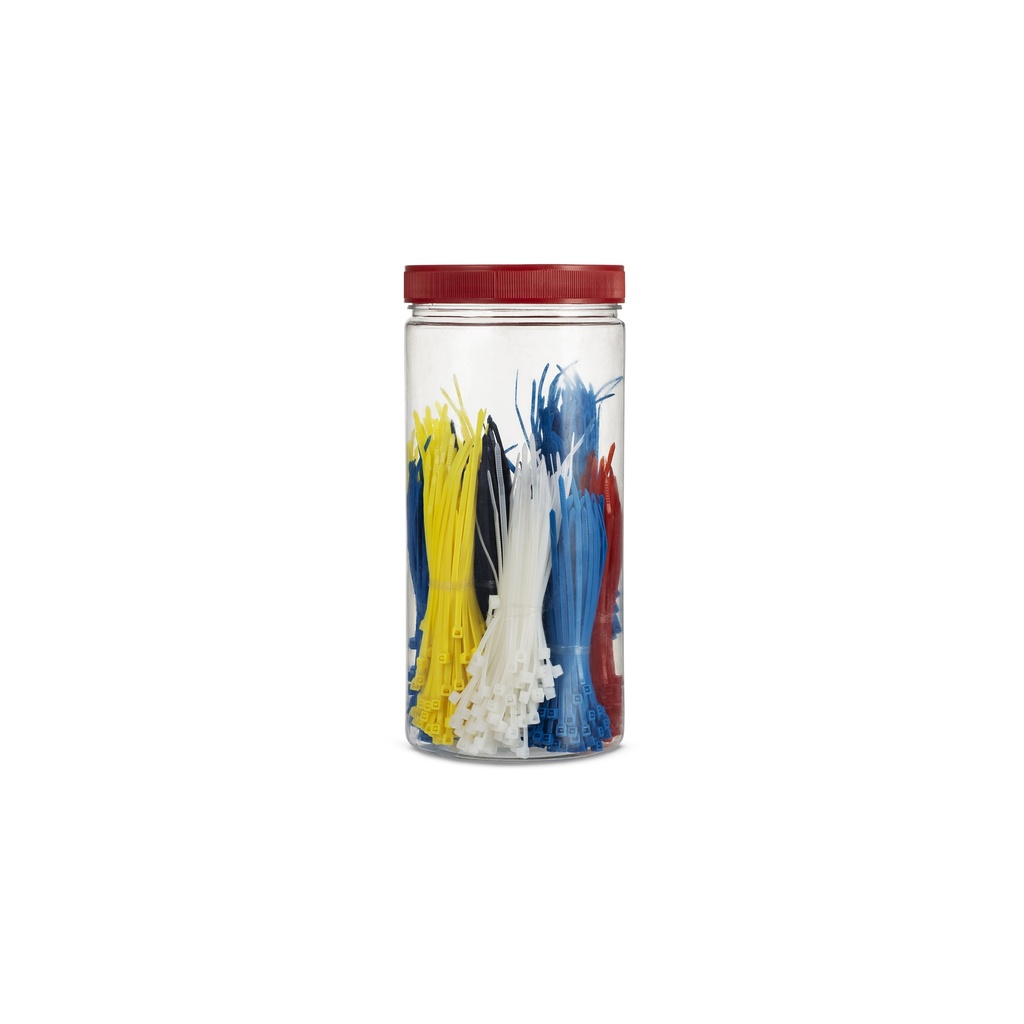 PRECINTO PLASTICO 100X2,5MM MIX COLORES (1500 UNIDADES)