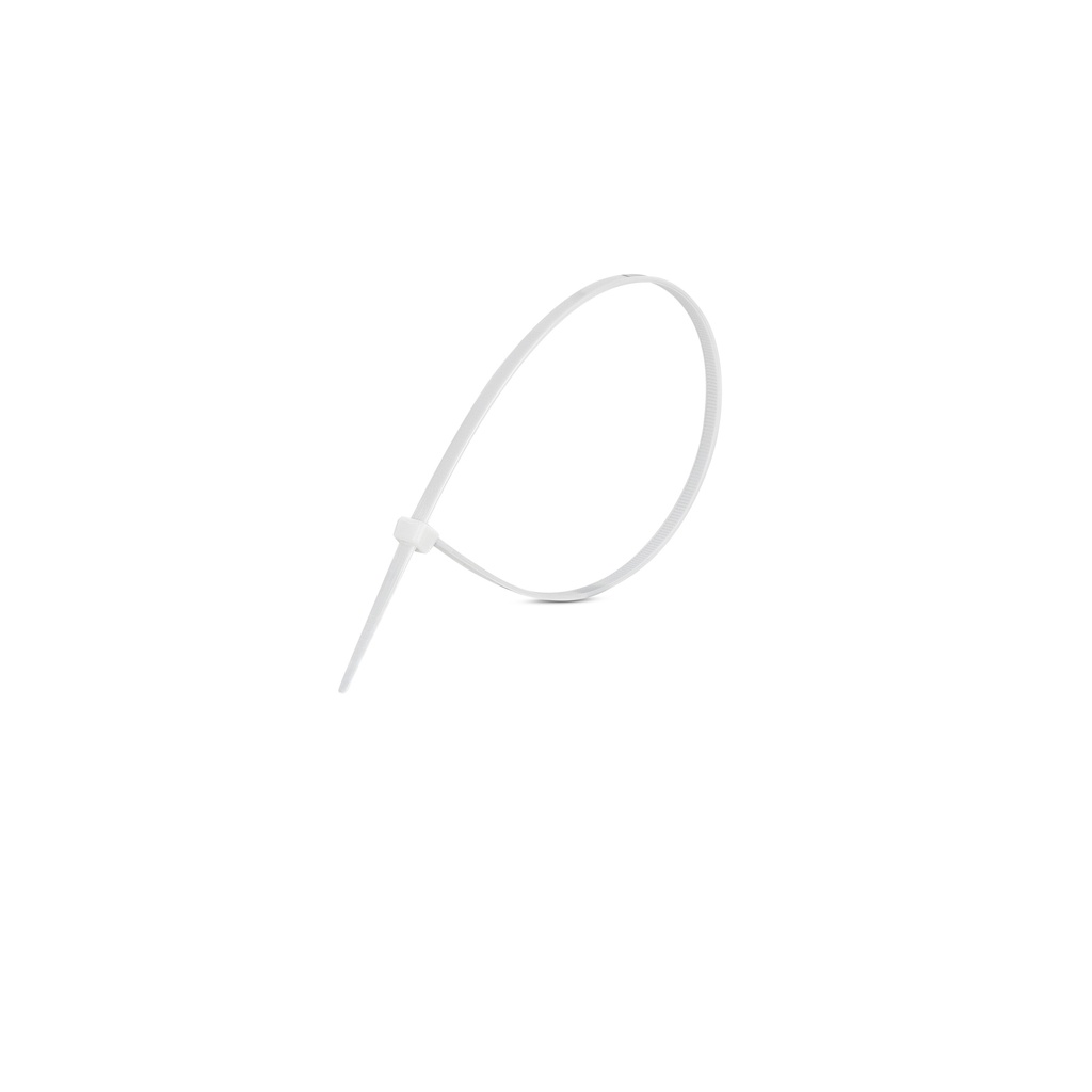 PRECINTO PLASTICO 350X4,8MM BLANCO (100 UNIDADES)